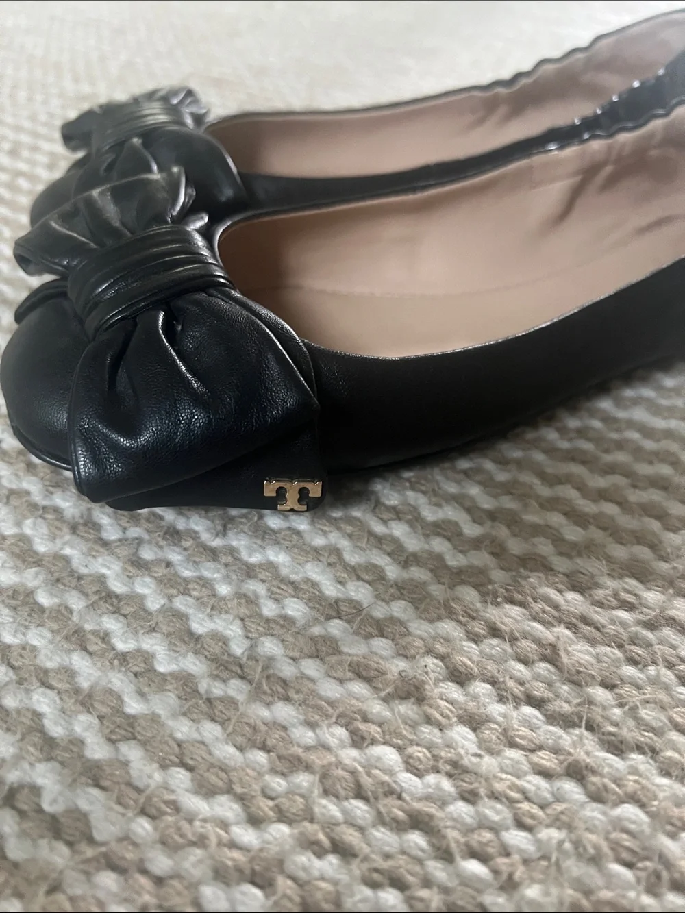 Tory Burch black leather ballet flats